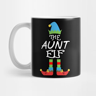 The Aunt Elf Matching Family Group Christmas Party SANTA Mug